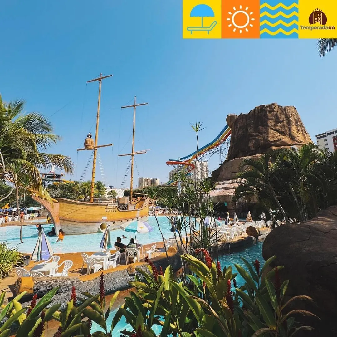 Piazza Diroma Com Acesso Ao Acqua Park - Temporda Cn L Aparthotel Caldas Novas